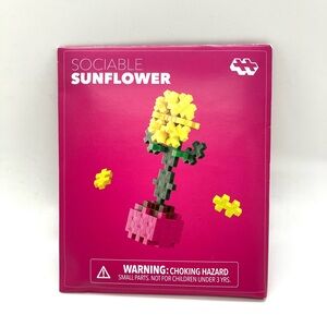 Plus Plus - Sociable Sunflower Building Block Set - Pink & Yellow